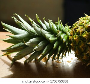 pineapple on the table close up
