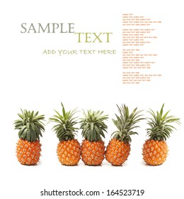 Pineapple on white background 