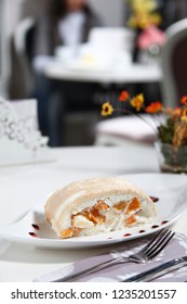 Pineapple And Peach Pavlova