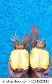 Pineapple in the pool