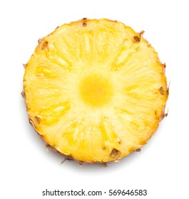 Pineapple Slice On White Background