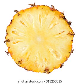 pineapple with slices isolated Clipping Path