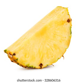 Pineapple With Slices Isolated Clipping Path