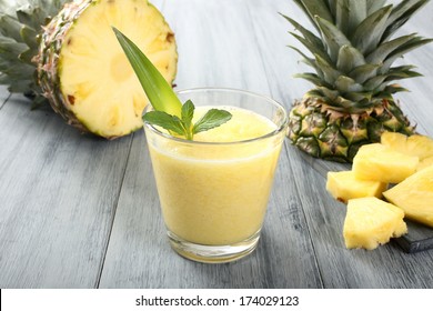 pineapple smoothie - Shutterstock ID 174029123