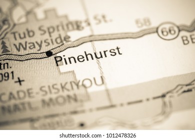 Pinehurst. Oregon. USA On A Map.