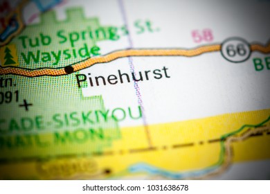 Pinehurst. Oregon. USA On A Map.