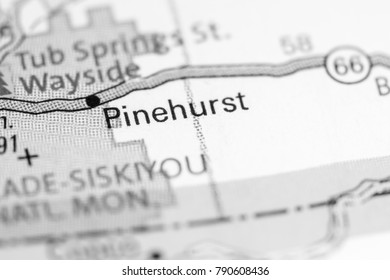 Pinehurst. Oregon. USA On A Map.