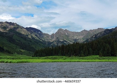      Piney Lake And The Gore Range, Near Vail, Colorado     