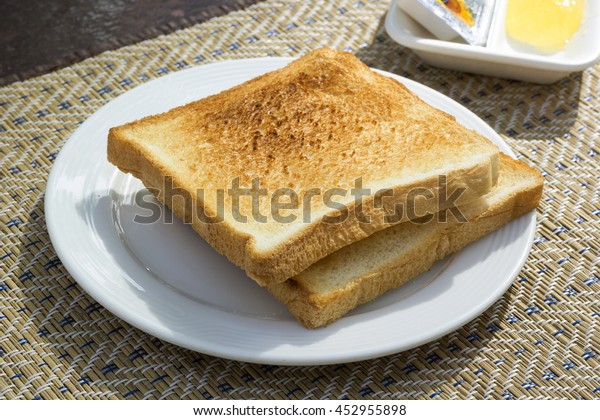 Ping Breakfast Bread Butter Jam Stock Photo Edit Now