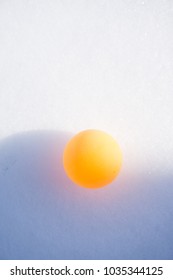 Ping Pong Ball On The Snow. Table Tennis, Also Known As Ping Pong, Is A Sport In Which Two Or Four Players Hit A Lightweight Ball Back And Forth Across A Table Using Small Bats.