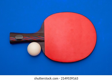 Ping Pong Racket On Uniform Background Stock Photo 2149539163 ...