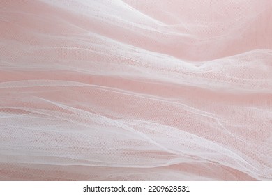 Pink Abstract Background, Light Tulle Fabric Texture