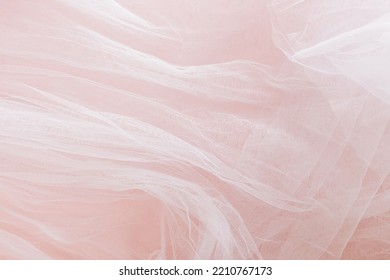 Pink Abstract Background, Light Tulle Fabric Texture