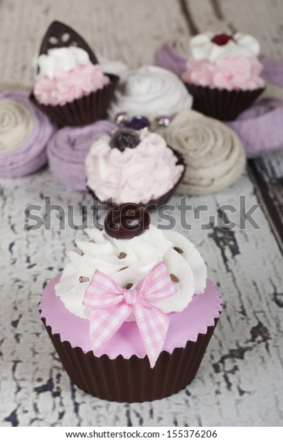 Pink Baby Shower Cupcake Coffee Bean Stock Photo Edit Now 155376206