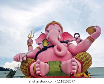 The Pink Bal Ganesh In Nakhon Nayok Province, Thailand.