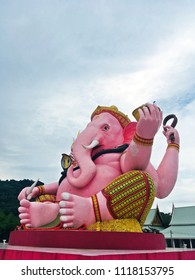 The Pink Bal Ganesh In Nakhon Nayok Province, Thailand.