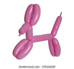 Pink Balloon Dog - Shutterstock ID 270126269