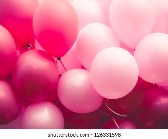 pink balloons background