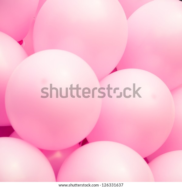 Pink Balloons Background Stock Photo (Edit Now) 126331637