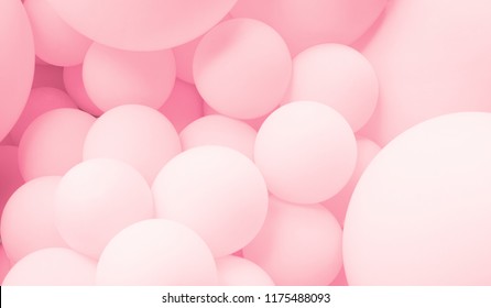 Pink balloons, bunny balloon, pink bubbles beautiful birthday texture