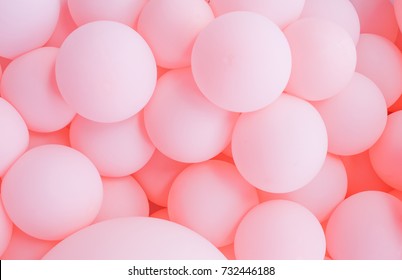 Pink balloons, bunny balloon, pink bubbles beautiful birthday texture