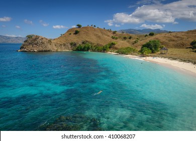 Pink Beach On Komodo Island In Indonesia