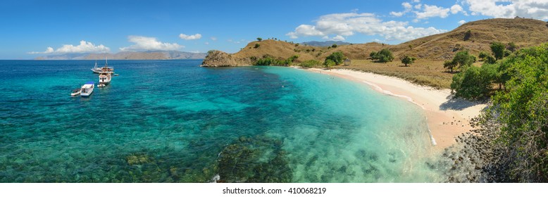 Pink Beach On Komodo Island In Indonesia