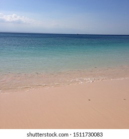 Pink Beach (or Locally Known As Pantai Tangsi) Located In Lombok, Indonesia.