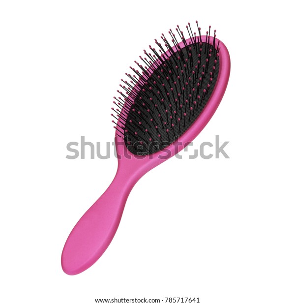 Pink Black Hair Brush On White Stock Photo Edit Now 785717641