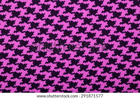 Pink and black houndstooth pattern. Dogstooth check design as background.