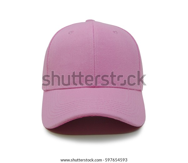 Pink Blank Baseball Cap Closeup Front Stock Photo Edit Now 597654593