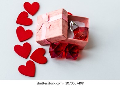 Pink Box Ring On White Background Stock Photo 1073587499 | Shutterstock