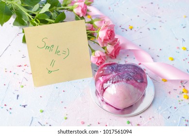 Pink cake heart with flowers
 - Powered by Shutterstock