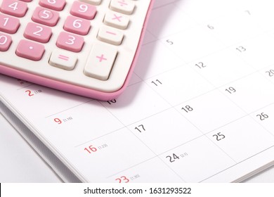 The Pink Calculator Is On The Calendar