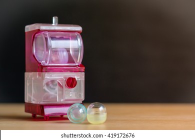 Pink Capsule-toy Vending Machine Or Gashapon Toy Model.