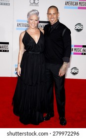 Pink And Carey Hart At The 2010 American Music Awards Held At The Nokia Theatre L.A. Live In Los Angeles On November 21, 2010.