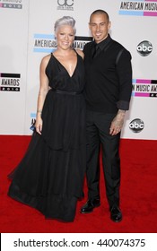 Pink And Carey Hart At The 2010 American Music Awards Held At The Nokia Theatre L.A. Live In Los Angeles, USA On November 21, 2010.