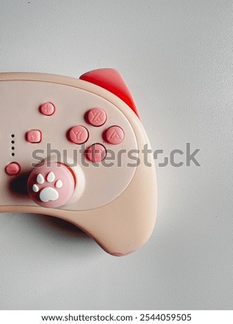 Pink Cat Controller for Nintendo with White Background