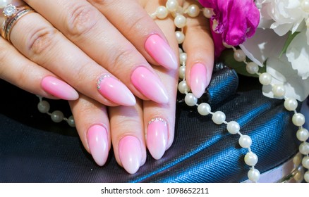 Pink cherry nail design for nail glitter different shapes close up gradient 