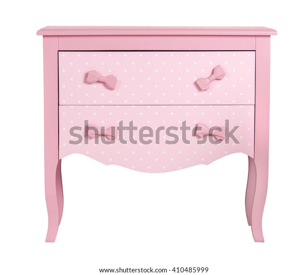 Pink Childrens Chest Drawers Isolated On Stock Photo Edit Now