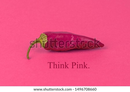 pink chili pepper with feminist message