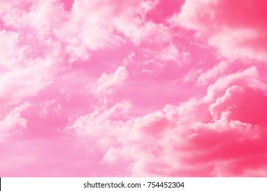 pink clouds and sky for background Abstract,postcard nature art pastel style,soft and blur focus.
