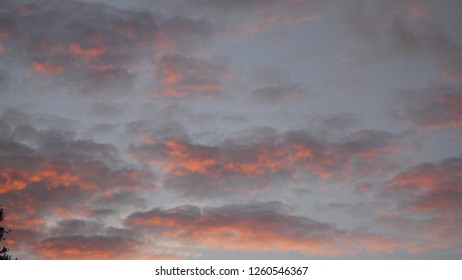Pink clouds at sunset
