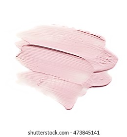 Pink Color BB Cream Paint Stroke On Background