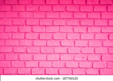 Pink Color Of Brick Wall