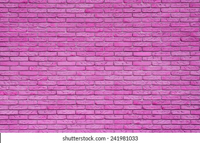 Pink Color Of Brick Wall 