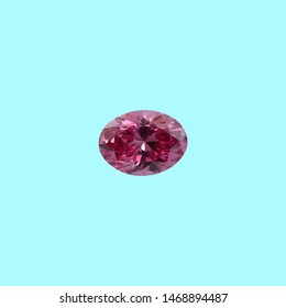 Pink Colour Dimond On White Background 