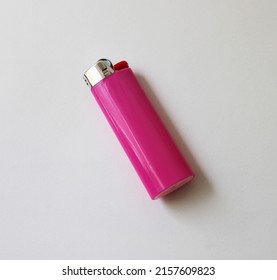 A Pink Common Butane Lighter