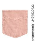 Pink cotton shirt flap patch pocket isolated on white background