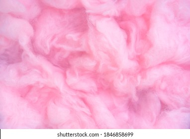 Pink cotton wool background, abstract fluffy soft color sweet candyfloss texture
